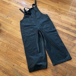 ZARA Faux Leather Overals
